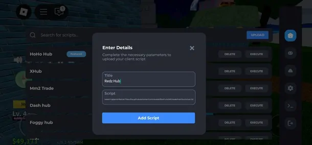 Add Script